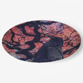 Black Raven and Gnarly Japanese Maple ペーパープレート (アングル)