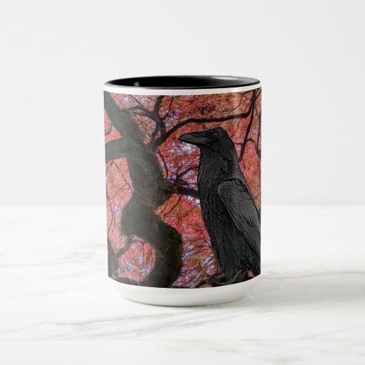 Black Raven and Gnarly Japanese Maple マグカップ (中央)