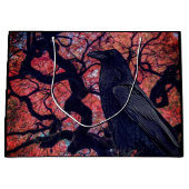 Black Raven and Gnarly Japanese Maple ラージペーパーバッグ (正面)