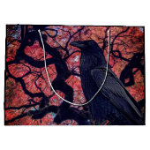 Black Raven and Gnarly Japanese Maple ラージペーパーバッグ (裏面)