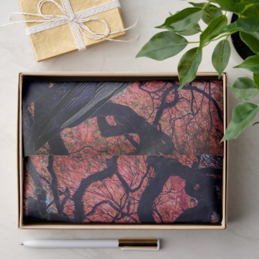 Black Raven and Gnarly Japanese Maple 薄葉紙 (ギフト)