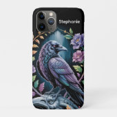 Black Raven Floral Case-Mate iPhoneケース (裏)