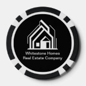 Black Real Estate Company Custom Realtor ポーカーチップ (裏面)