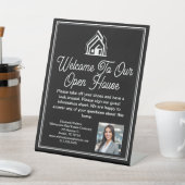 Black Real Estate Company Customized Open House 台座サイン (インサイチュ)