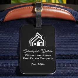 Black Real Estate Company Customized Realtor ラゲッジタグ
