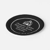 Black Real Estate Company Customized Realtor Party ペーパープレート (アングル)