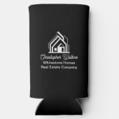 Black Real Estate Company Personalized Realtor スリム缶クーラー (裏面)