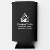 Black Real Estate Company Personalized Realtor スリム缶クーラー (正面)