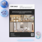 Black Real Estate Property Listing Flyer チラシ (シングル)