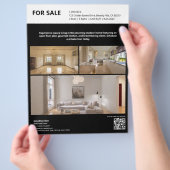 Black Real Estate Property Listing Flyer チラシ (手)