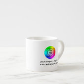 Black Rectangular Business Logo Promo mug エスプレッソカップ (正面右)