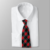 Black Red Buffalo Plaid Check Neck Tie ネクタイ (タイ)