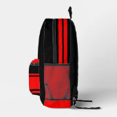 Black & Red Design Backpack プリントバックパック (右)