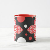 Black & Red Geometric Pattern Mug マグカップ (中央)