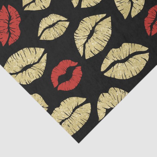Black Red Gold Lips Birthday 薄葉紙 (詳細)