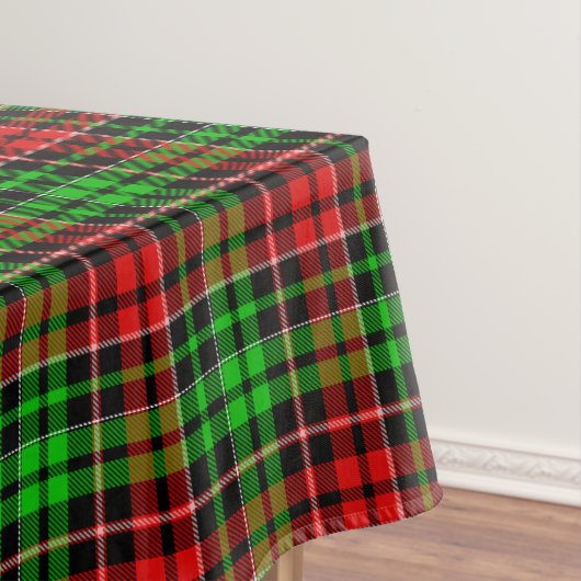 Black Red Green Plaid Tartan Design  テーブルクロス (インサイチュ)
