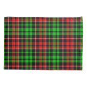 Black Red Green Plaid Tartan Design  枕カバー (裏面)
