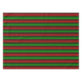 Black Red Green Stripes Pattern   テーブルクロス (正面(横))