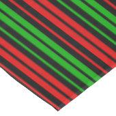 Black Red Green Stripes Pattern   テーブルクロス (アングル)