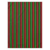 Black Red Green Stripes Pattern   テーブルクロス (正面)