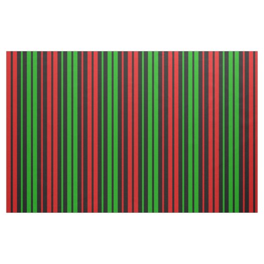 Black Red Green Stripes Pattern   ファブリック (ファットクウォーター)