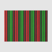 Black Red Green Stripes Pattern   薄葉紙 (正面)