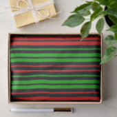 Black Red Green Stripes Pattern   薄葉紙 (ギフト)