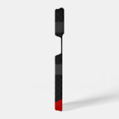 Black, Red, Grey Carbon Fiber Phone Case – Modern  iPhoneケース (右側面)