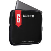 Black Red Laptop Case for Man ラップトップスリーブ (正面右)