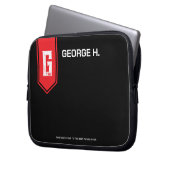 Black Red Laptop Case for Man ラップトップスリーブ (正面左)