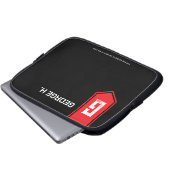 Black Red Laptop Case for Man ラップトップスリーブ (正面下部)
