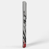 Black Red Leaf design Samsung Galaxyケース (右側面)