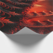 Black & Red Mandelbrot Fractal Highway To Hell ラッピングペーパー (角)