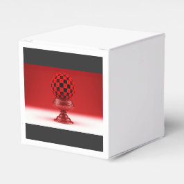 Black & Red Mandy Ball On Metallic Rose Base フェイバーボックス