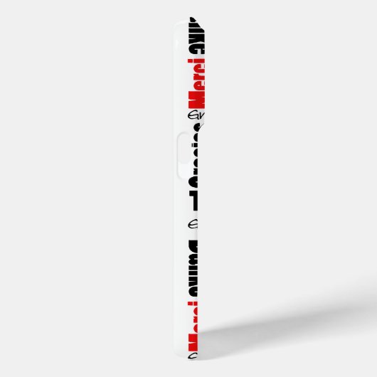 Black Red Multilingual Thank You Word Cloud Case-Mate iPhoneケース (裏面 / 右)