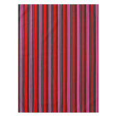 Black Red Pink Vertical Stripes Design Classic  テーブルクロス (正面)