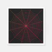Black red spider web Halloween pattern スタンダードカクテルナプキン (正面)