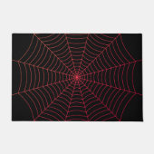 Black red spider web Halloween pattern ドアマット (正面)