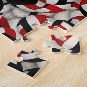 black red team colors girls boys volleyball ジグソーパズル (側面)