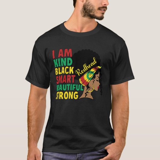 Black Redhead African American Melanin Redhead Gin Tシャツ (正面)