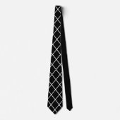 Black  Retro Argyle Tie ネクタイ (正面)