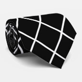 Black  Retro Argyle Tie ネクタイ (ロール)
