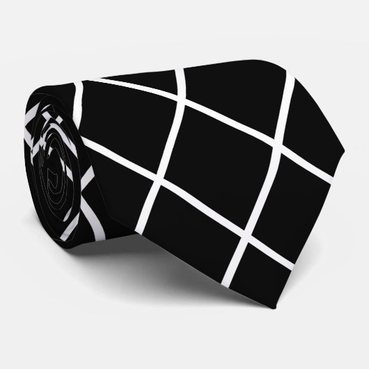 Black  Retro Argyle Tie ネクタイ (ロール)