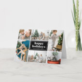 Black Retro Bold Typography Photo Collage シーズンカード (正面)