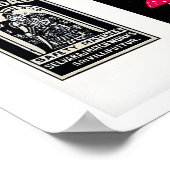 Black Retro matchbox labels wall art, grid ポスター (角)