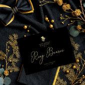 Black Ring Bearer Wedding Simple Proposal Card