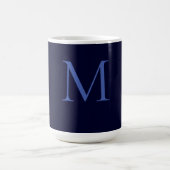Black Rock Deep Blue Classical Unique Monogram コーヒーマグカップ (中央)