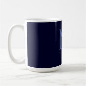 Black Rock Deep Blue Classical Unique Monogram コーヒーマグカップ (左)