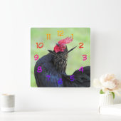 Black Rooster スクエア壁時計 (ホーム)