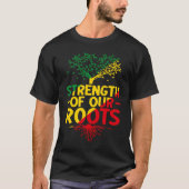 Black Roots Black Power African American Pride Bla Tシャツ (正面)